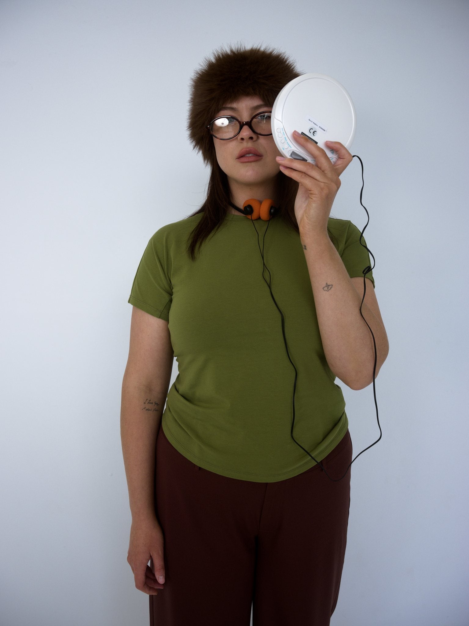 Mock Neck Tee — Moss Green