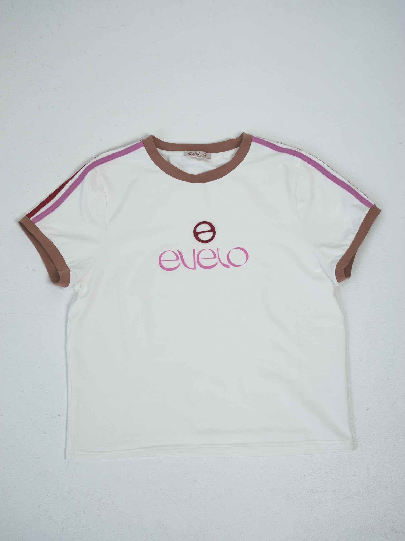 Tee with Logo Cut-Out — White