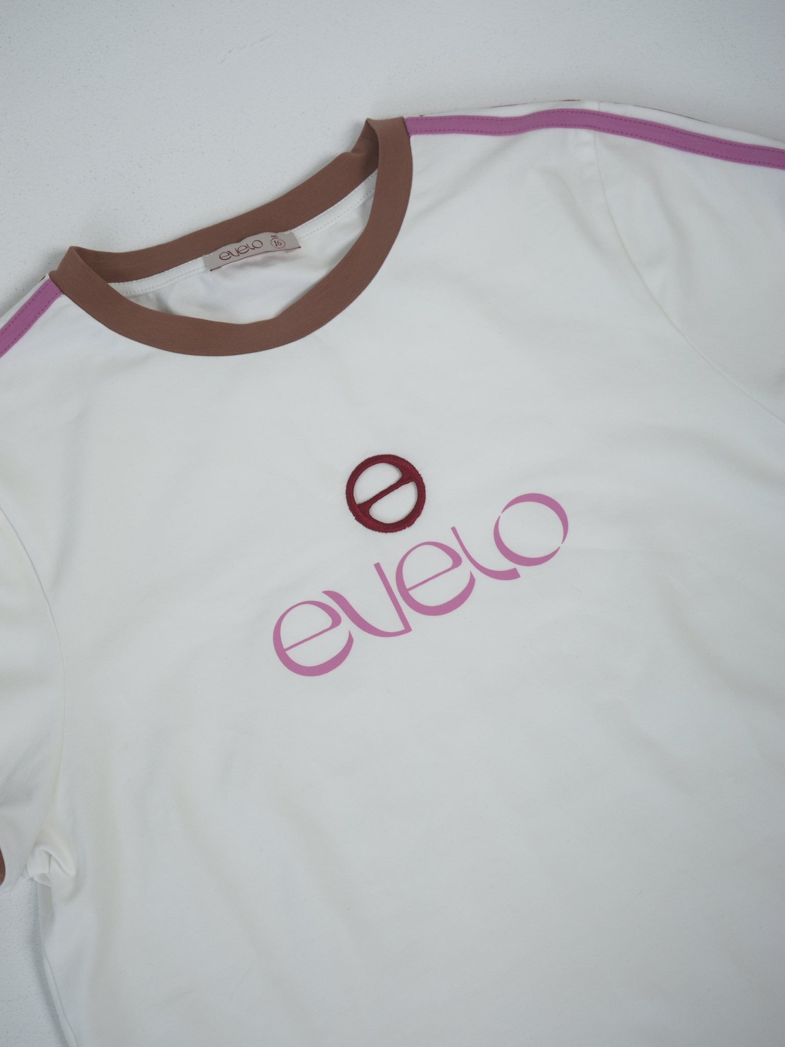 Tee with Logo Cut-Out — White