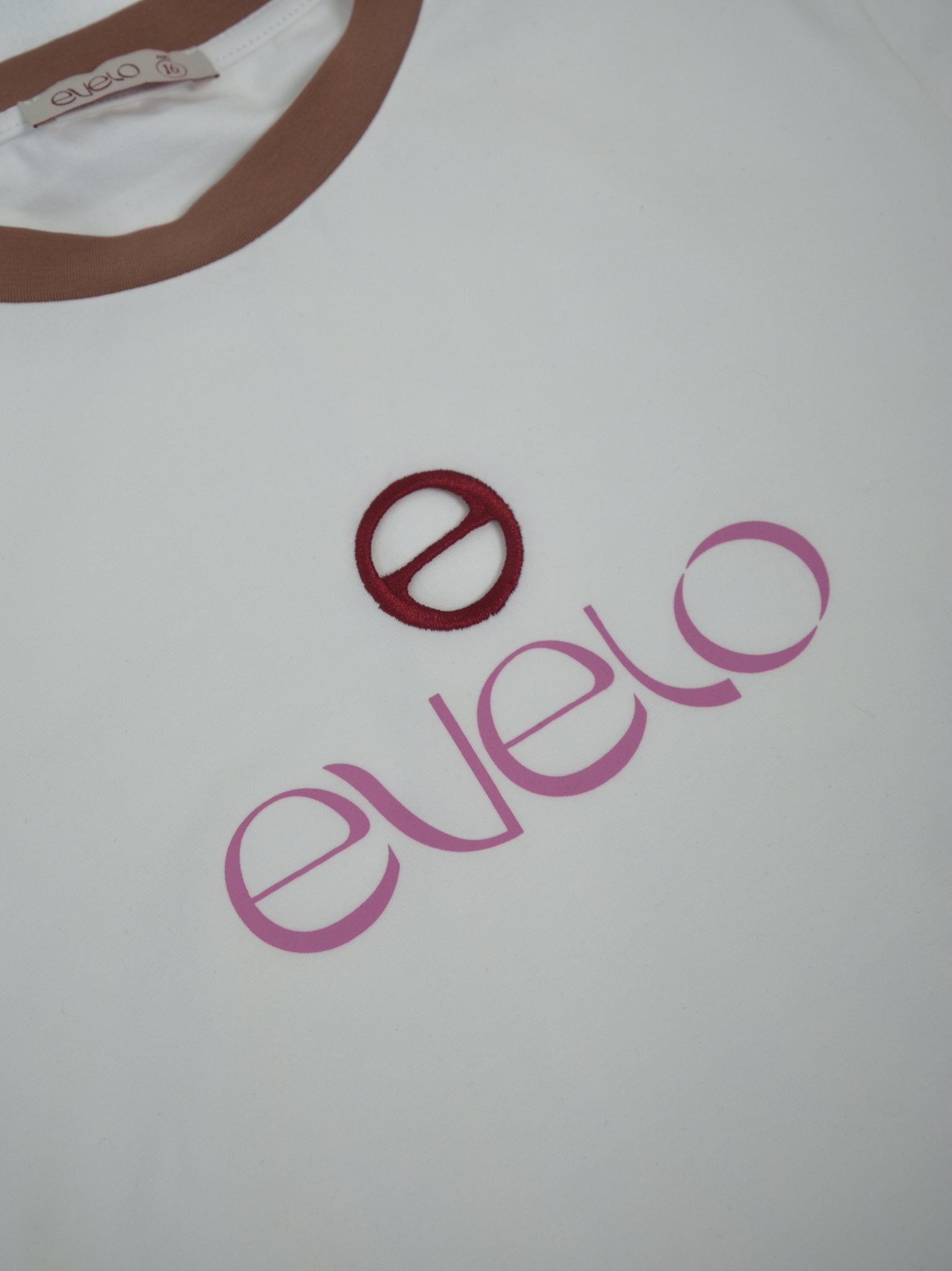 Tee with Logo Cut-Out — White