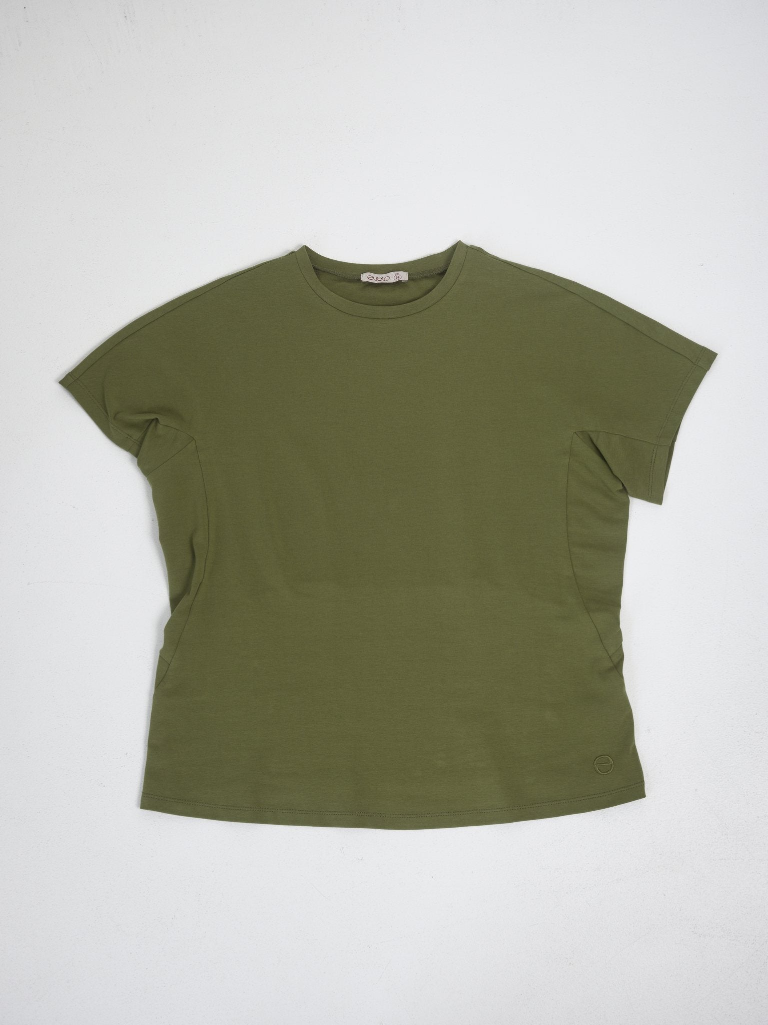 Mock Neck Tee — Moss Green