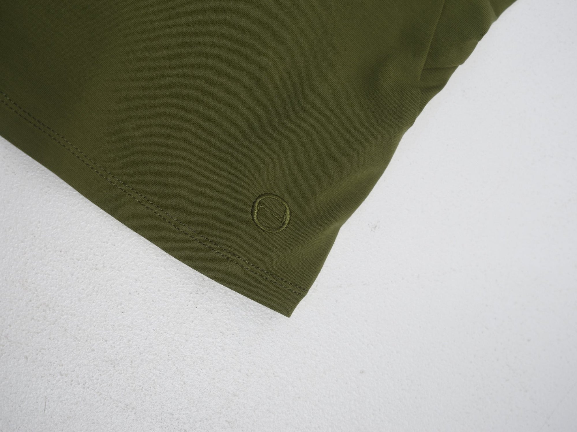Mock Neck Tee — Moss Green