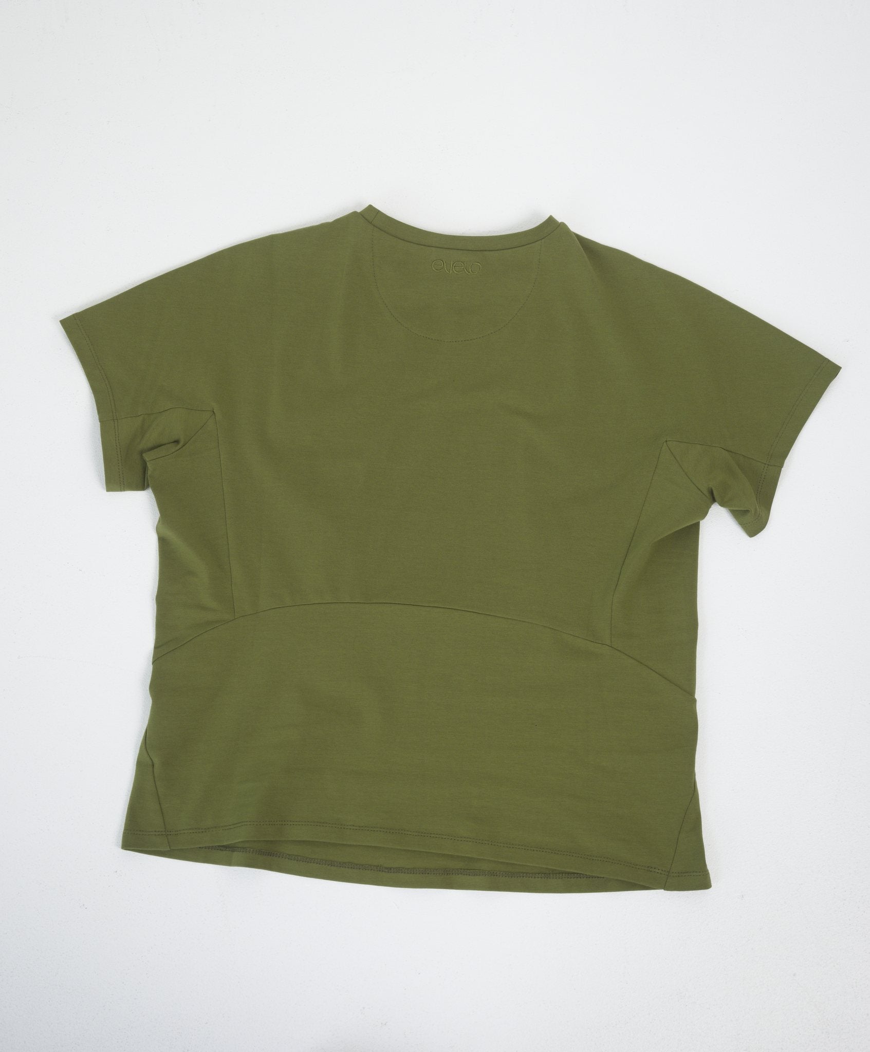 Mock Neck Tee — Moss Green