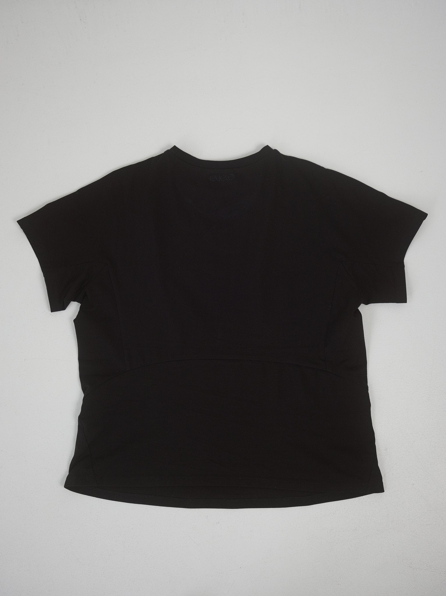 Mock Neck Tee — Midnight Black