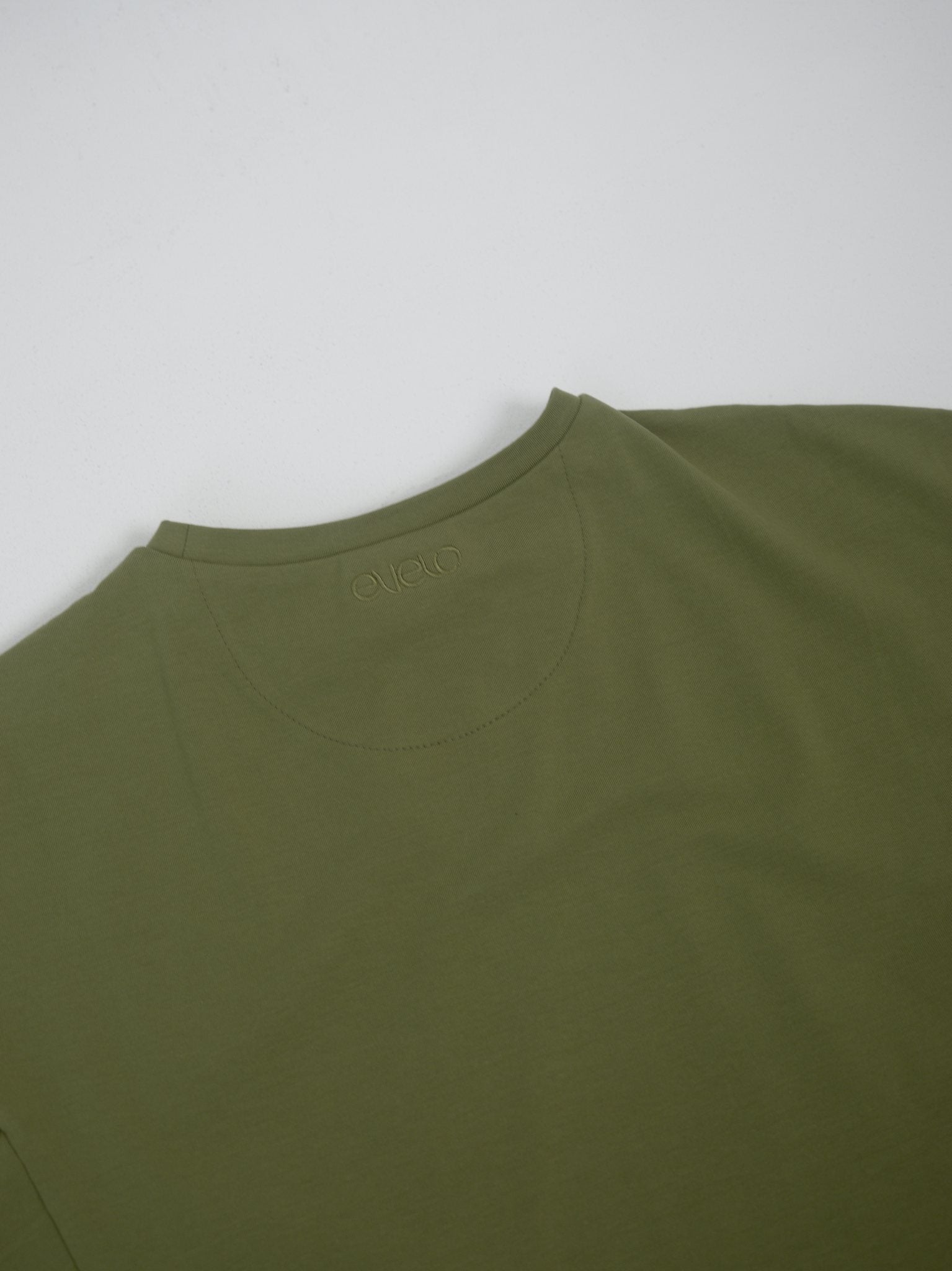 Mock Neck Tee — Moss Green