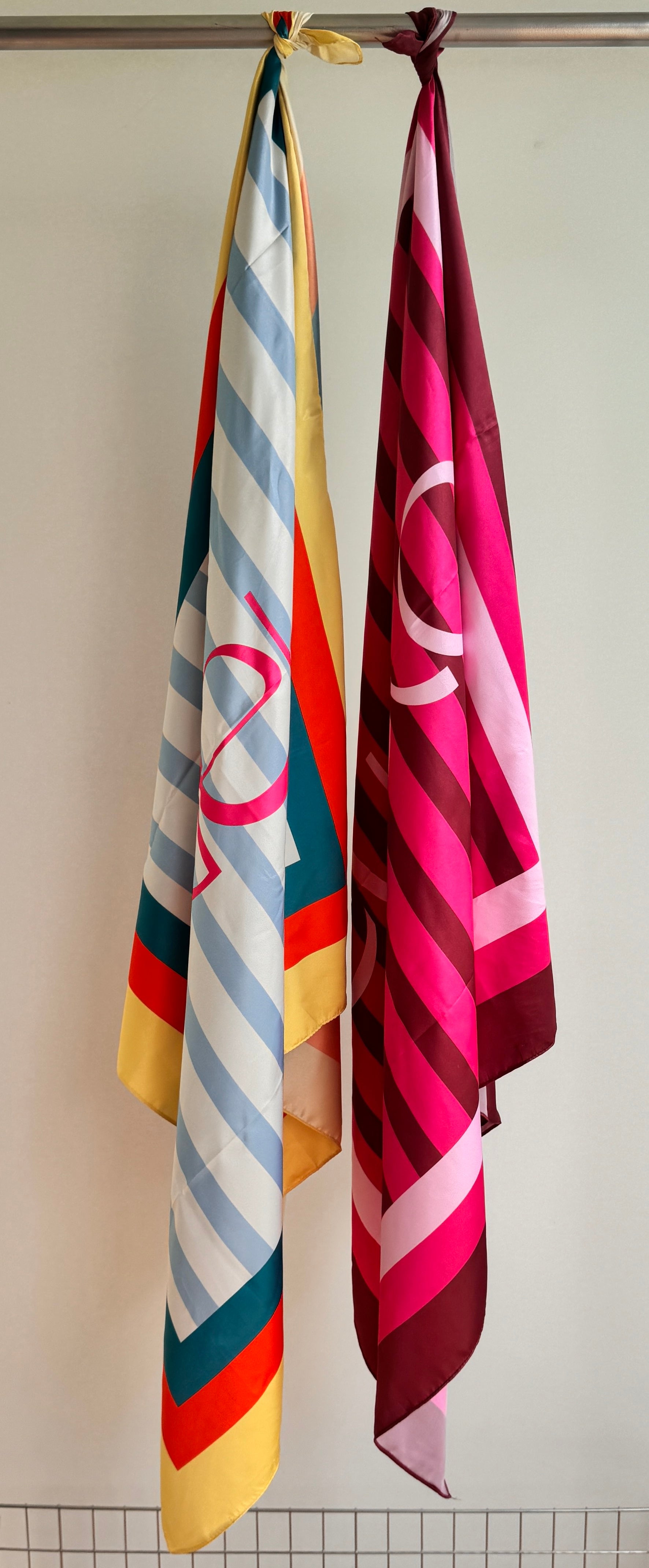 Pink Cadence scarf movement shot for styling reel