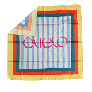 Bright retro scarf photographed in sunlight