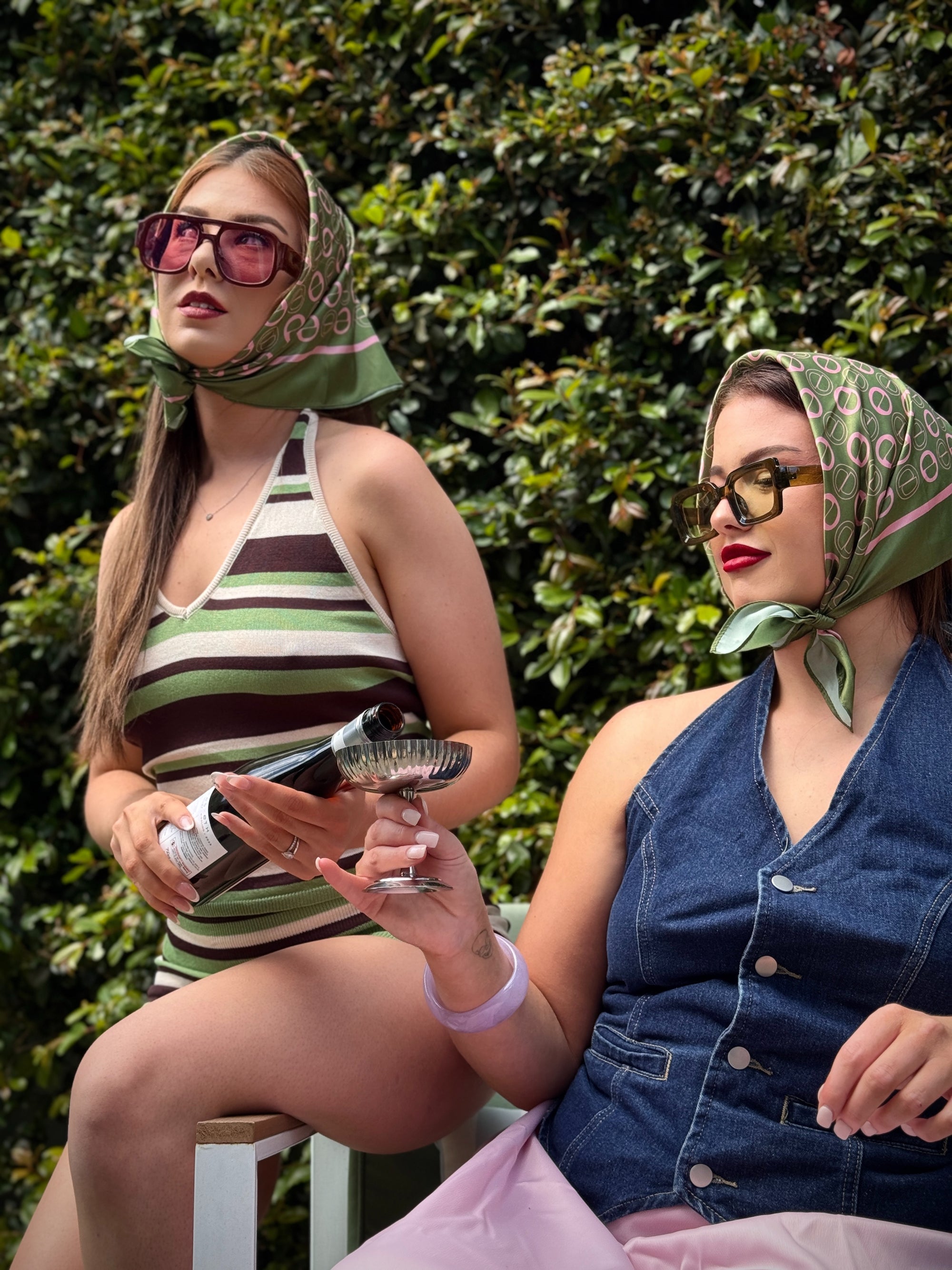 Olive satin scarf under $50 Christmas gift