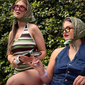 Olive satin scarf under $50 Christmas gift